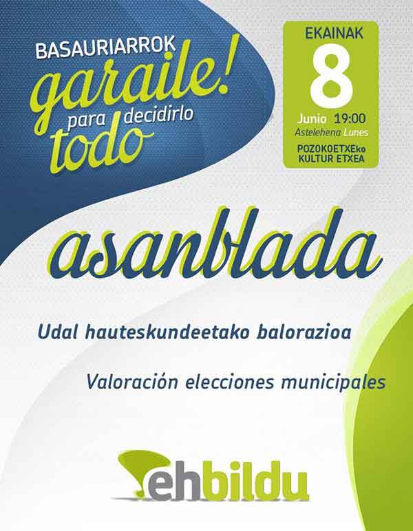 basauri eh bildu 2015 asamblea pozokoetxe elecciones