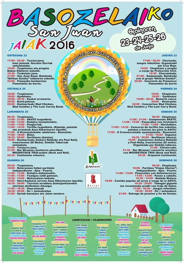 basauri basozelai jaiak 2016 programa